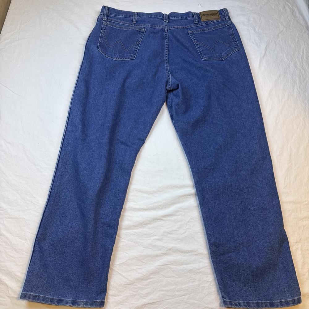 Wrangler Rugged Wear Flex Denim Jeans Mens 42/30 Blue Stretch WORKWEAR